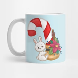 Bunny Candy Cane Christmas Mug